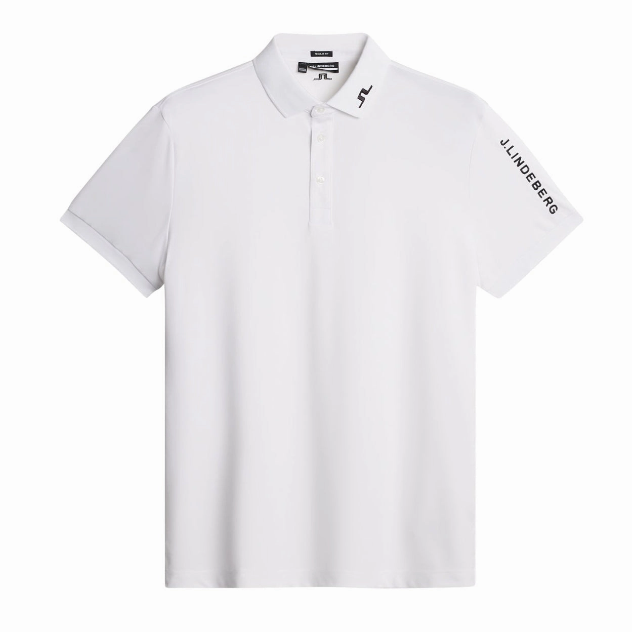 J.Lindeberg Mens Reg Fit TOUR TECH Polo - WHITE J.Lindeberg men's golf clothing