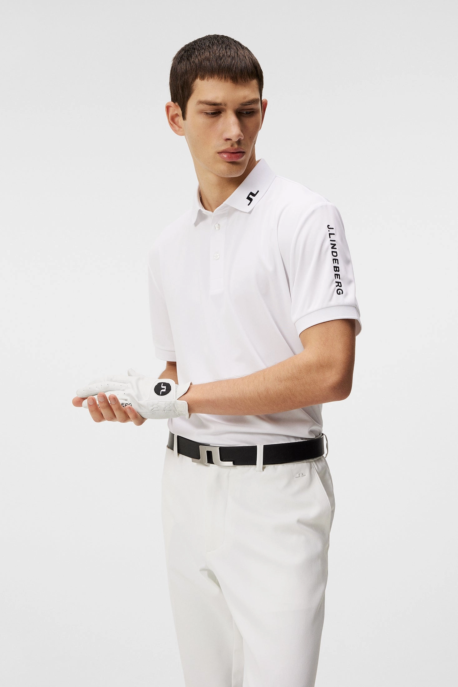 J.Lindeberg Mens Reg Fit TOUR TECH Polo - WHITE J.Lindeberg Men's Apparel