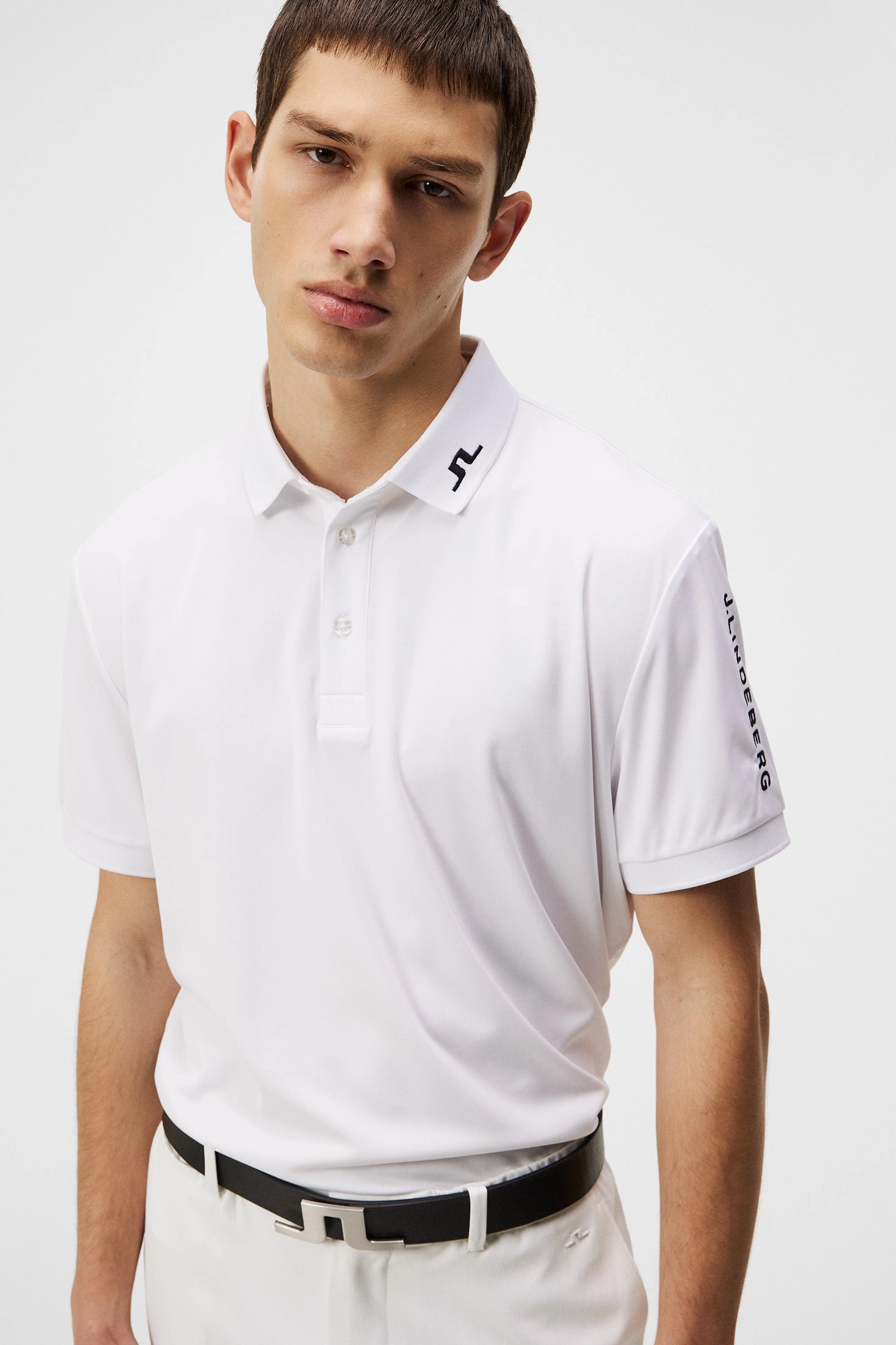 J.Lindeberg Mens Reg Fit TOUR TECH Polo - WHITE J.Lindeberg Men's Apparel