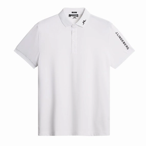 J.Lindeberg Mens Reg Fit TOUR TECH Polo - WHITE J.Lindeberg men's golf clothing