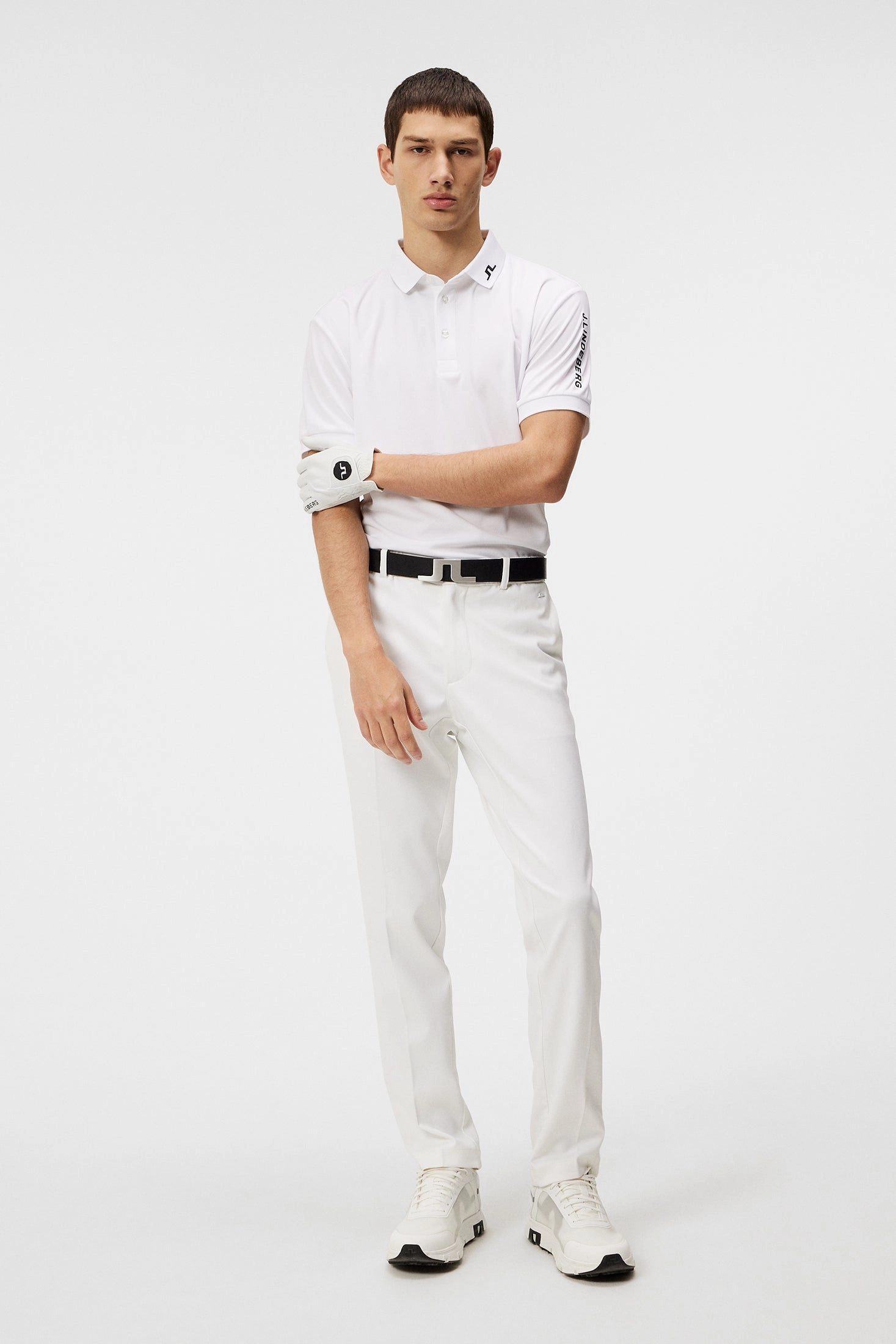 J.Lindeberg Mens Reg Fit TOUR TECH Polo - WHITE J.Lindeberg Men's Apparel