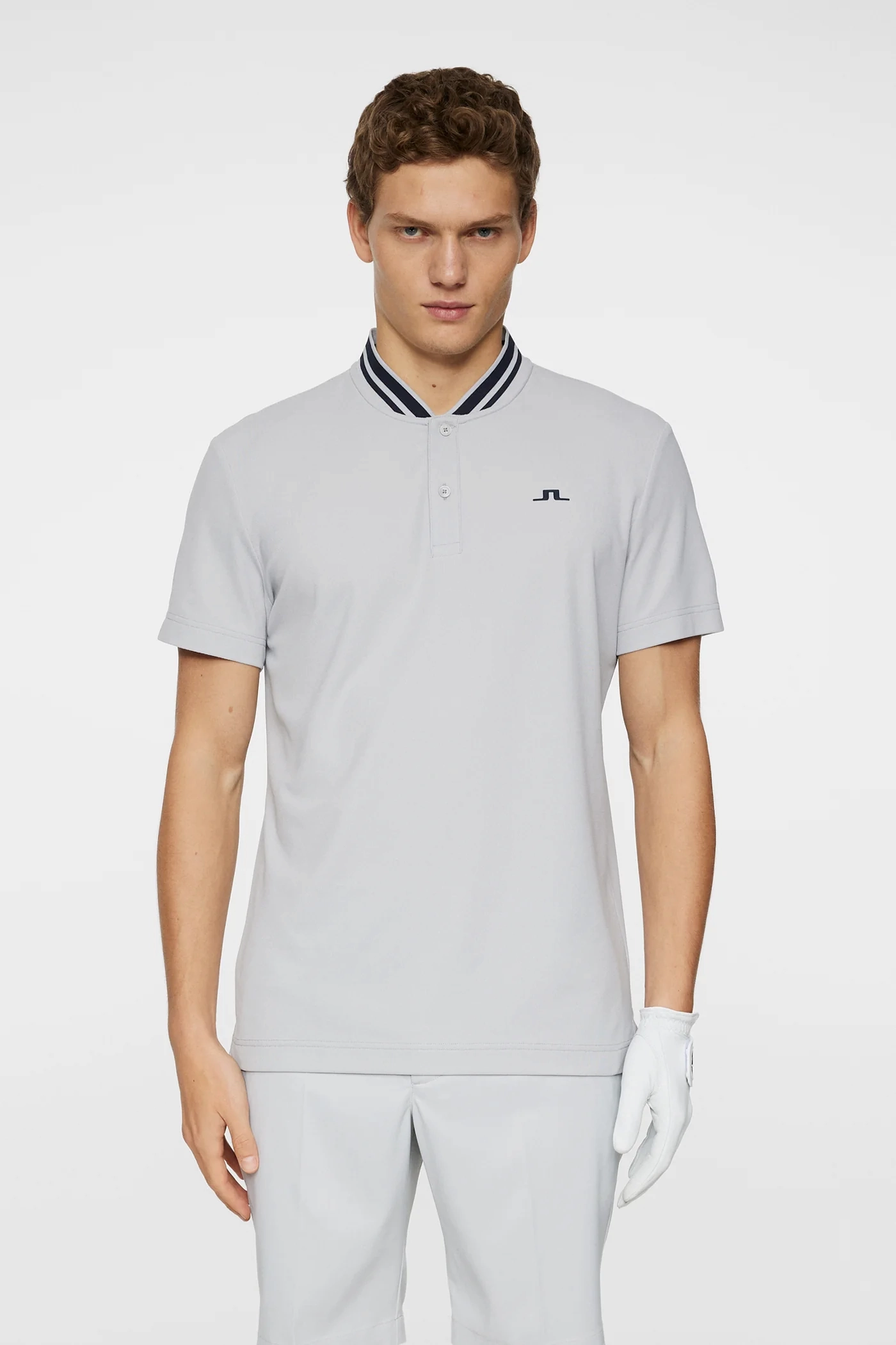 J.Lindeberg Mens Reg Fit TYSON Polo - HIGH RISE GREY J.Lindeberg Men's Apparel