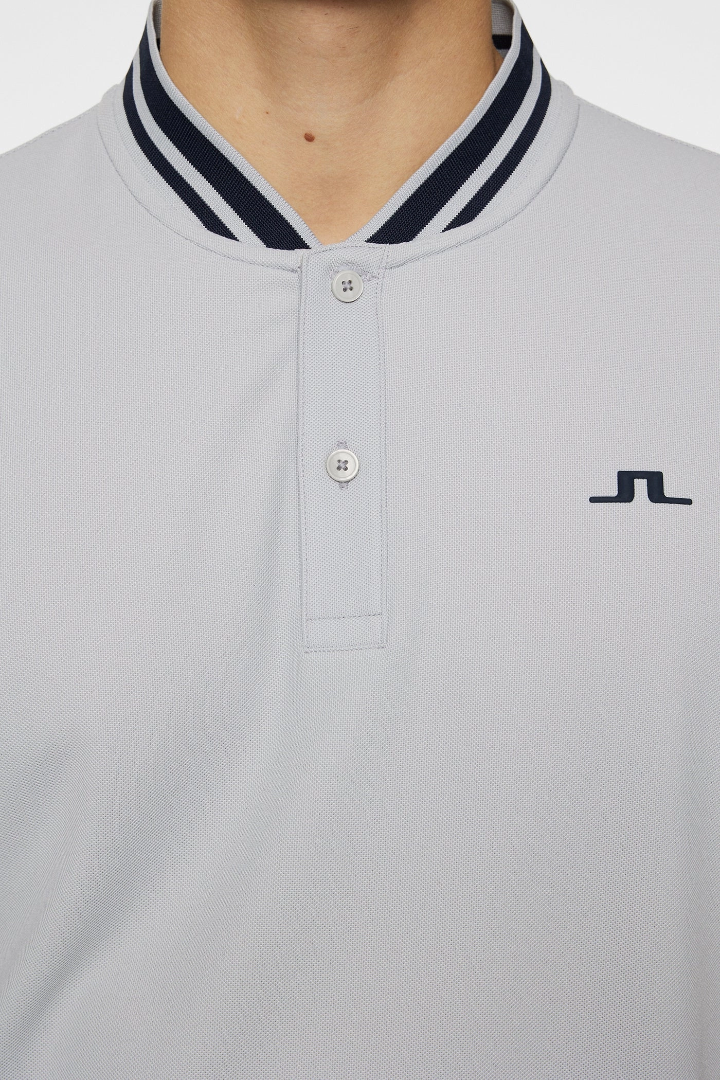 J.Lindeberg Mens Reg Fit TYSON Polo - HIGH RISE GREY J.Lindeberg Men's Apparel