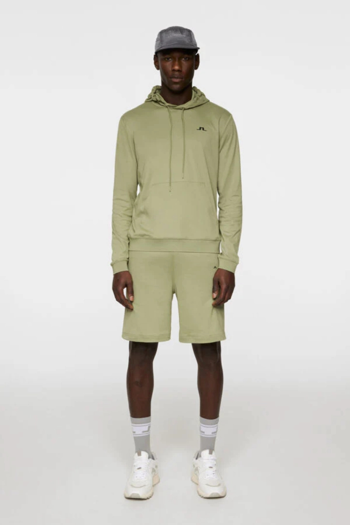 J.Lindeberg Mens ROLAND Hoodie - OIL GREEN J.Lindeberg Men's Apparel