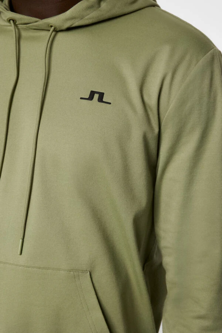 J.Lindeberg Mens ROLAND Hoodie - OIL GREEN J.Lindeberg Men's Apparel