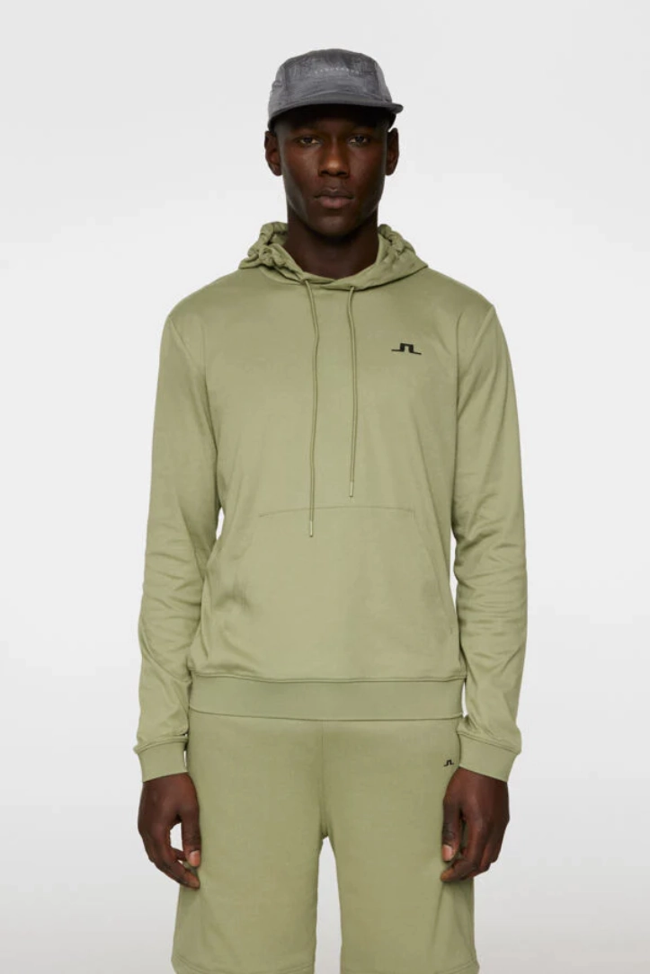 J.Lindeberg Mens ROLAND Hoodie - OIL GREEN J.Lindeberg Men's Apparel