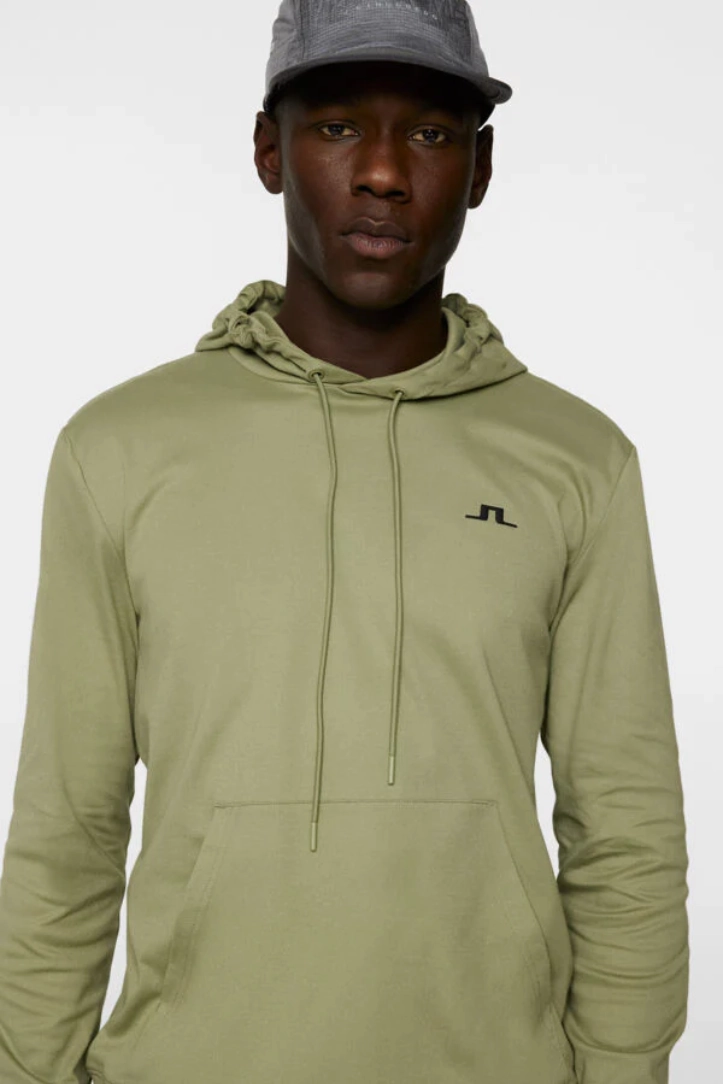 J.Lindeberg Mens ROLAND Hoodie - OIL GREEN J.Lindeberg Men's Apparel