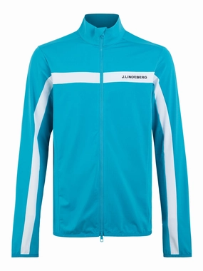 J.Lindeberg Mens Seasonal Jarvis Relaxed Fit Mid Layer - ENAMEL BLUE J.Lindeberg men's golf clothing