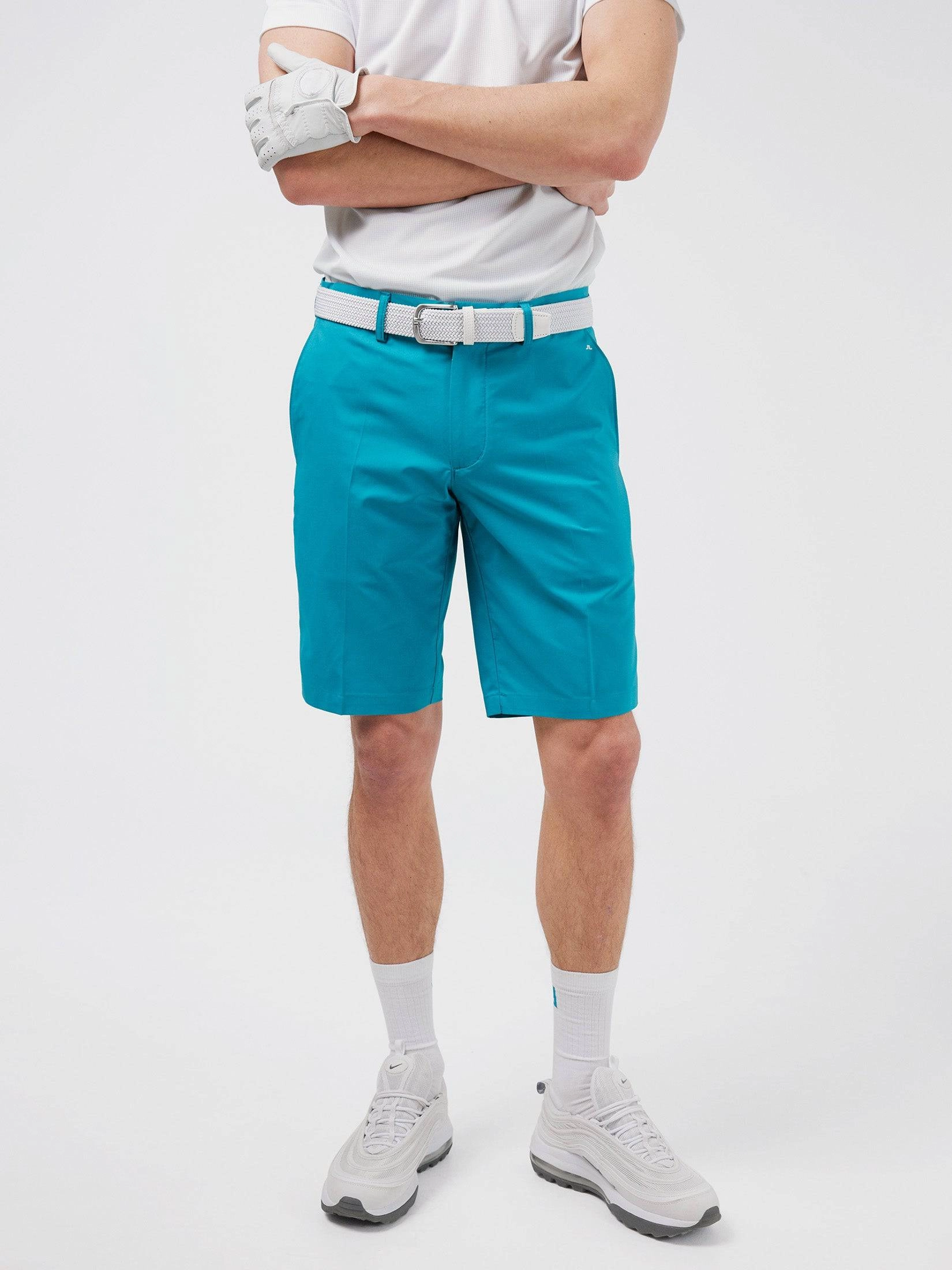 J.Lindeberg Mens Somle Golf Shorts - ENAMEL BLUE J.Lindeberg men's golf clothing