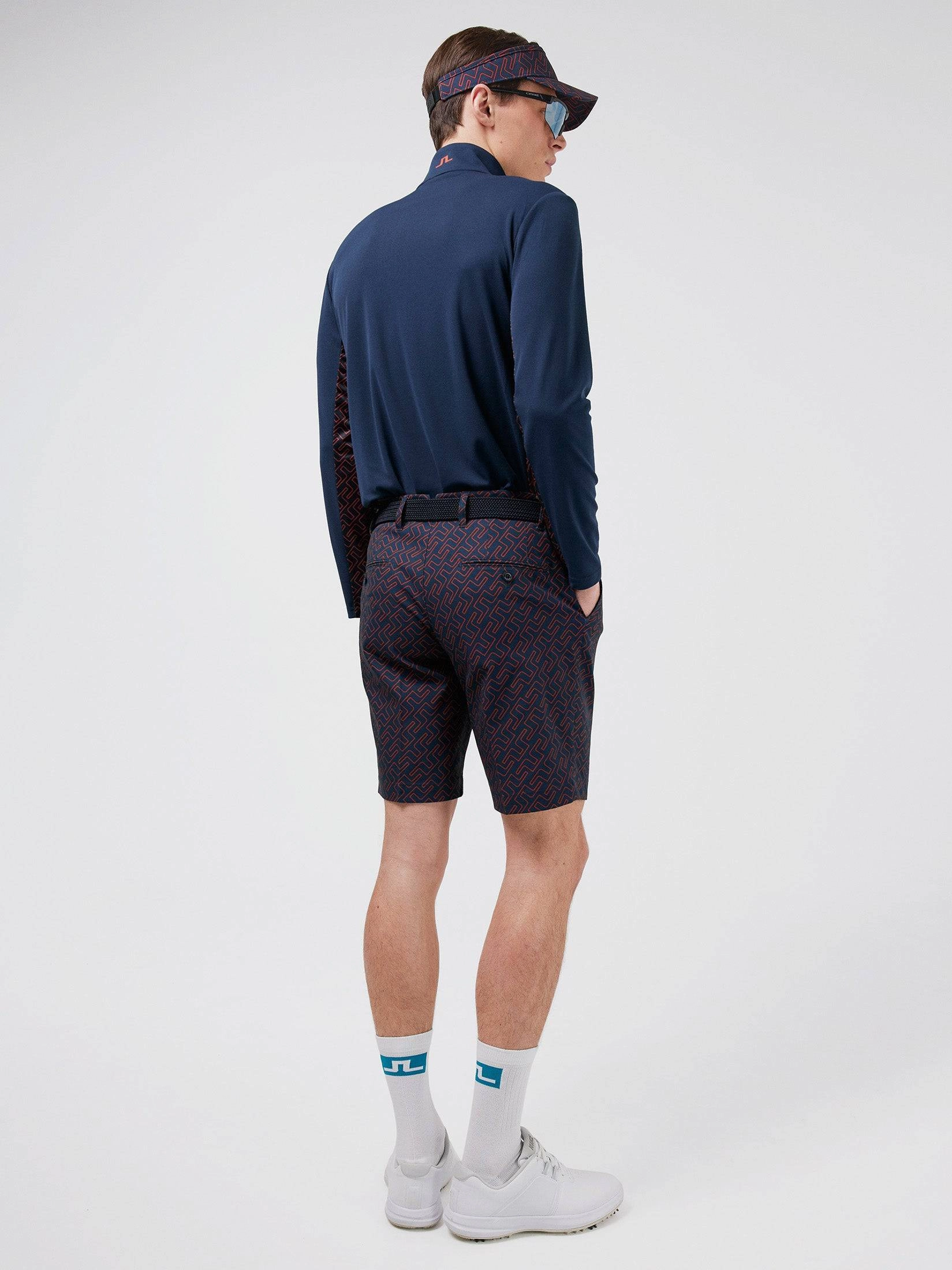 J.Lindeberg Mens Tim Golf Shorts - KETCHUP BRIDGE MONOGRAM J.Lindeberg Men's Apparel