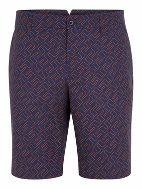 J.Lindeberg Mens Tim Golf Shorts - KETCHUP BRIDGE MONOGRAM J.Lindeberg men's golf clothing