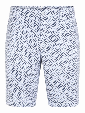 J.Lindeberg Mens Tim Golf Shorts - NAVY BRIDGE MONOGRAM J.Lindeberg men's golf clothing