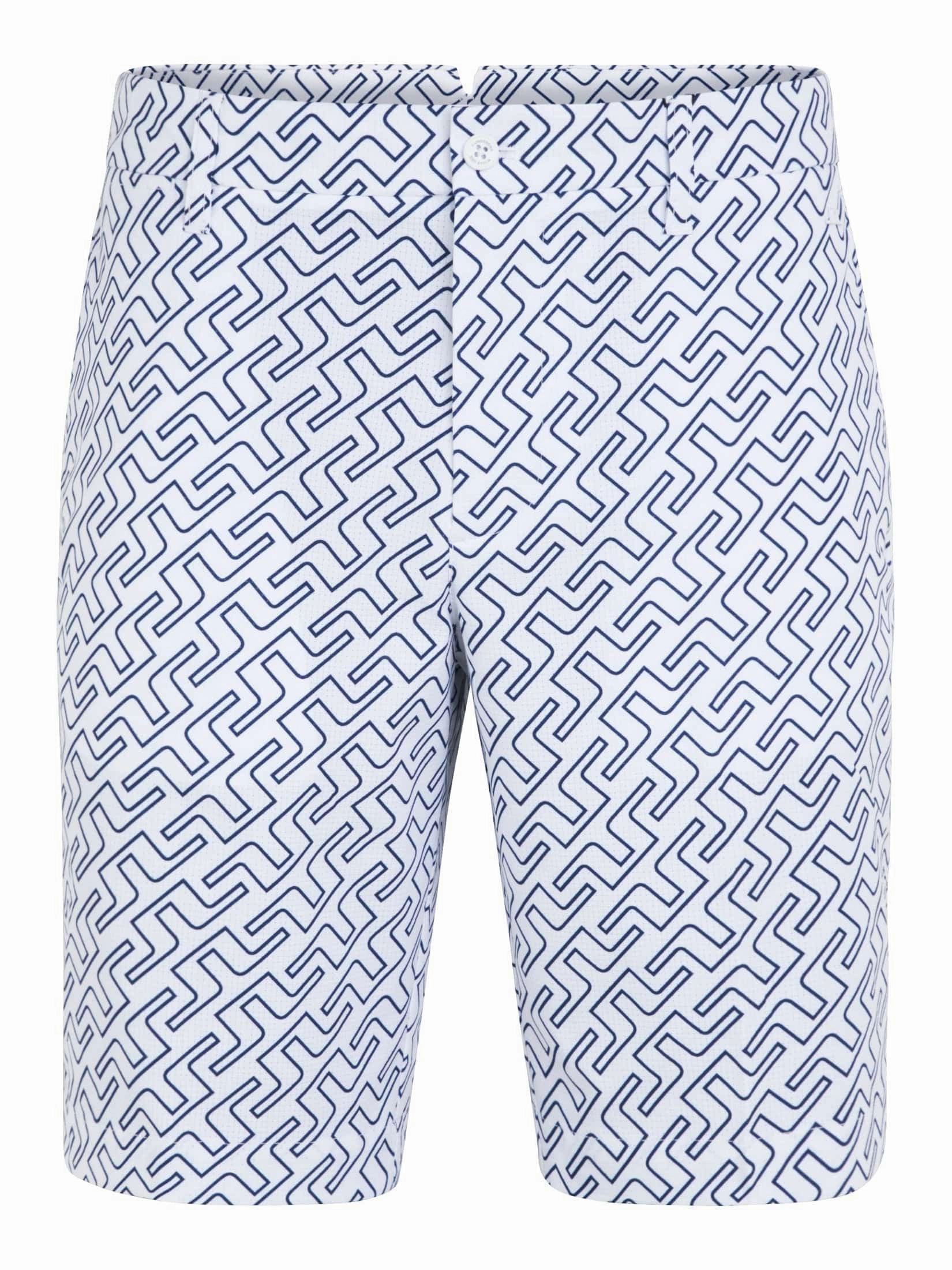 J.Lindeberg Mens Tim Golf Shorts - NAVY BRIDGE MONOGRAM J.Lindeberg men's golf clothing