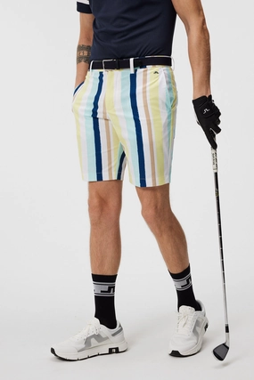 J.Lindeberg Mens Tim Print Shorts - Painted Stripe Wax Yellow J.Lindeberg men's golf clothing