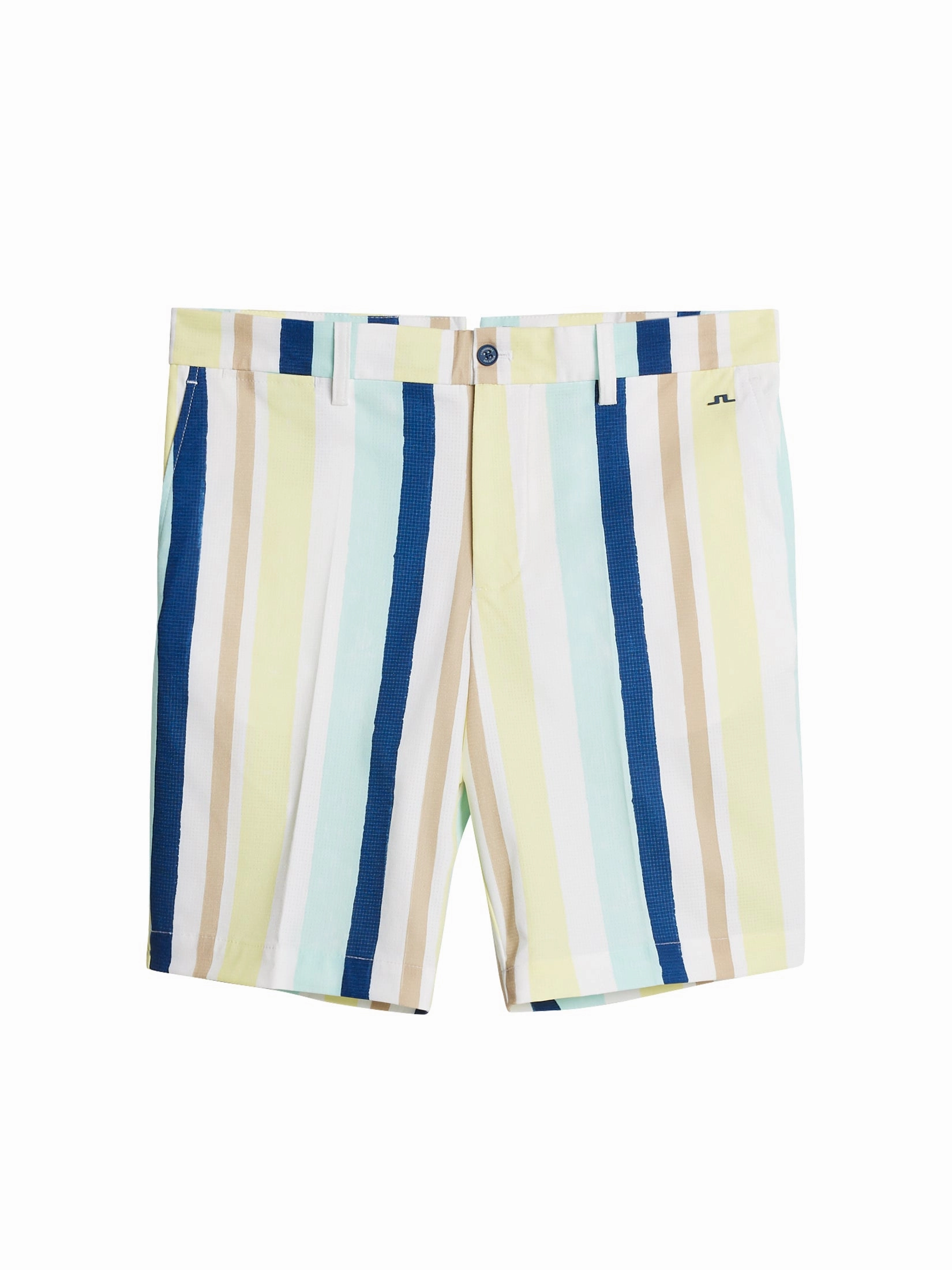 J.Lindeberg Mens Tim Print Shorts - Painted Stripe Wax Yellow J.Lindeberg Men's Apparel