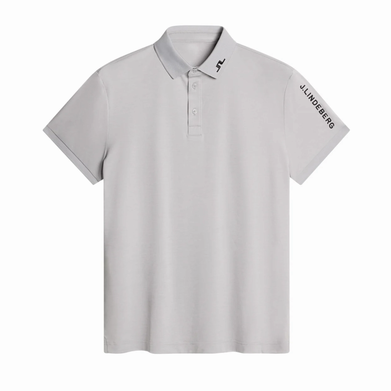 J.Lindeberg Mens TOUR TECH Polo - LIGHT GREY MELANGE J.Lindeberg men's golf clothing