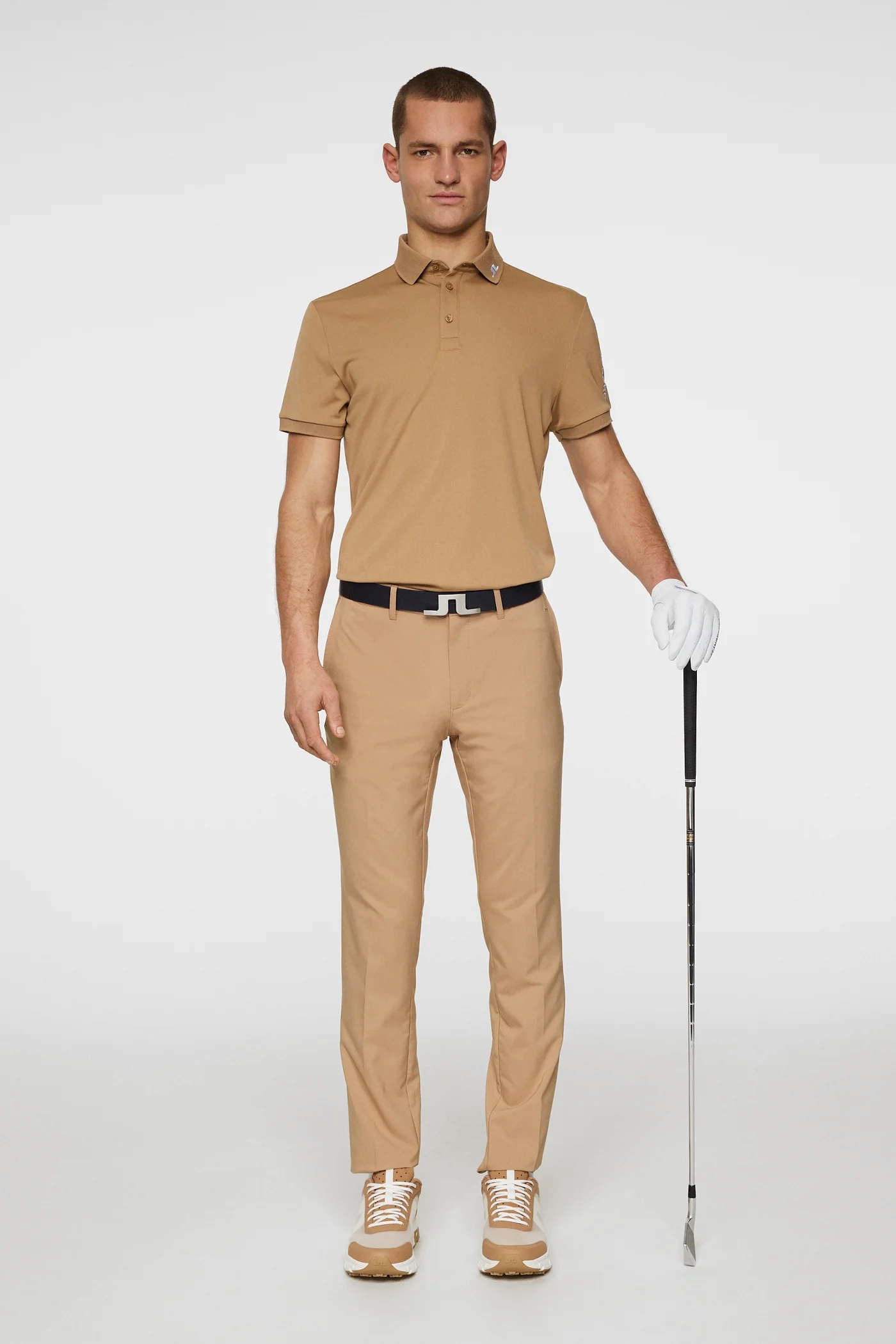J.Lindeberg Mens TOUR TECH Polo - TIGER'S EYE J.Lindeberg Men's Apparel