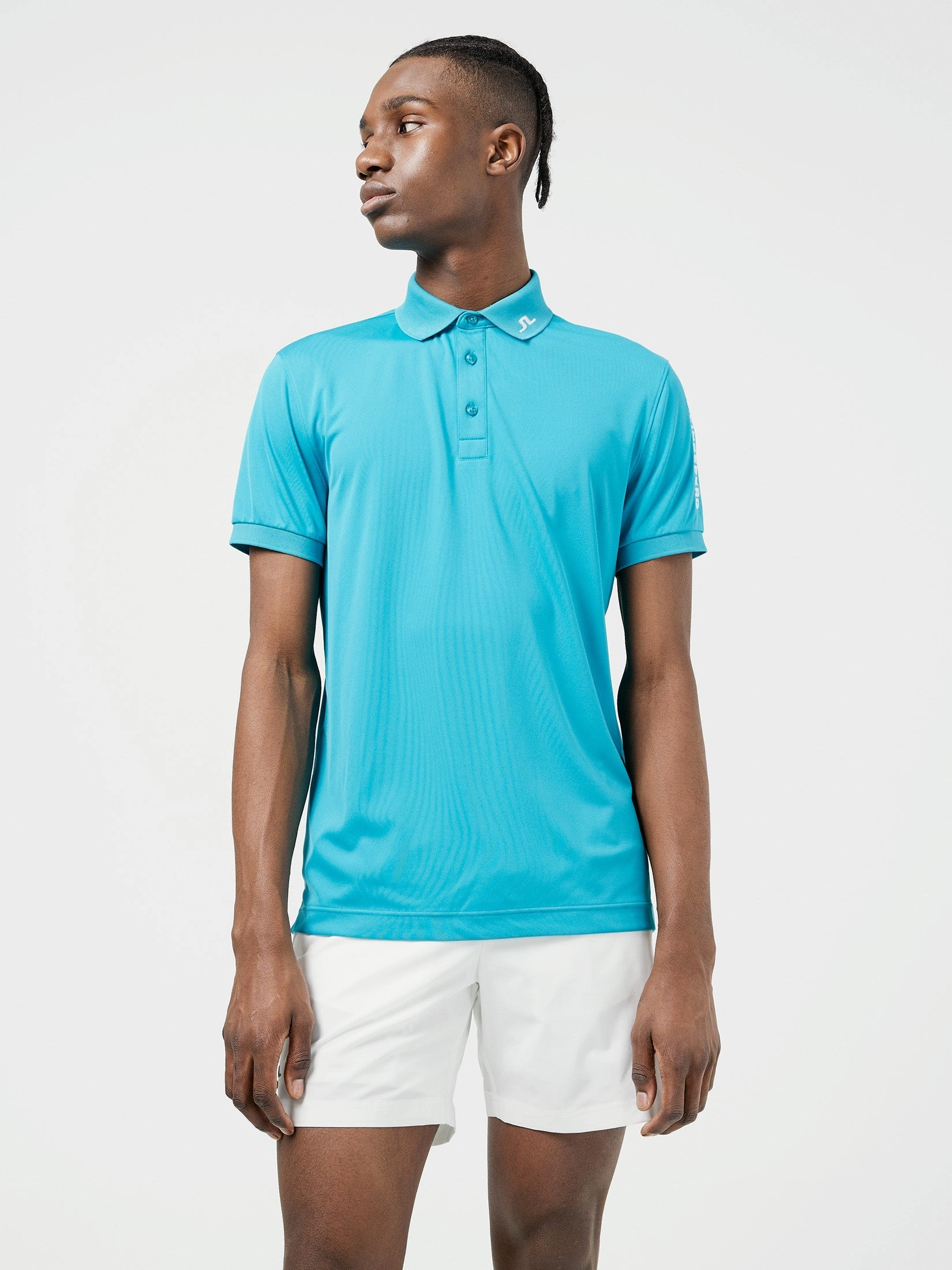 J.Lindeberg Mens Tour Tech Reg Fit Golf Polo - ENAMEL BLUE J.Lindeberg Men's Apparel