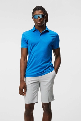 J.Lindeberg Mens Tour Tech Slim Fit Polo - LAPIS BLUE MELANGE J.Lindeberg men's golf clothing