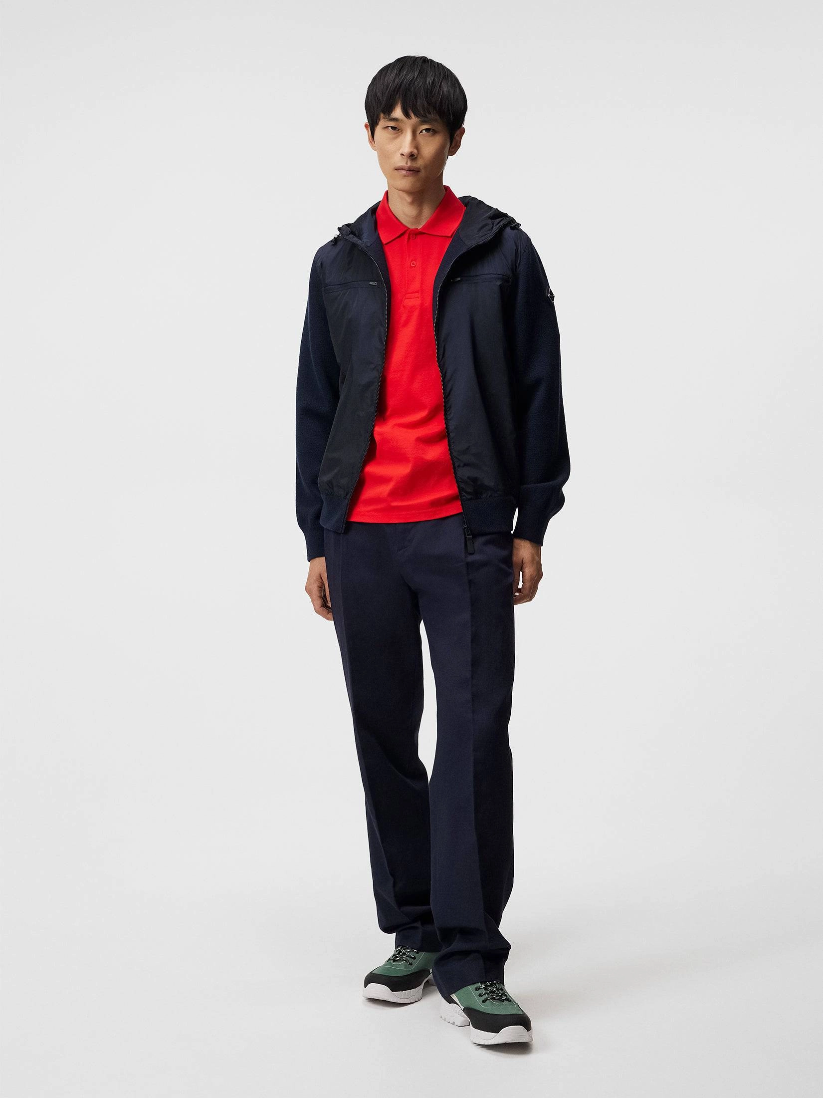 J.Lindeberg Mens Troy Polo Shirt - FIERY RED J.Lindeberg Men's Apparel