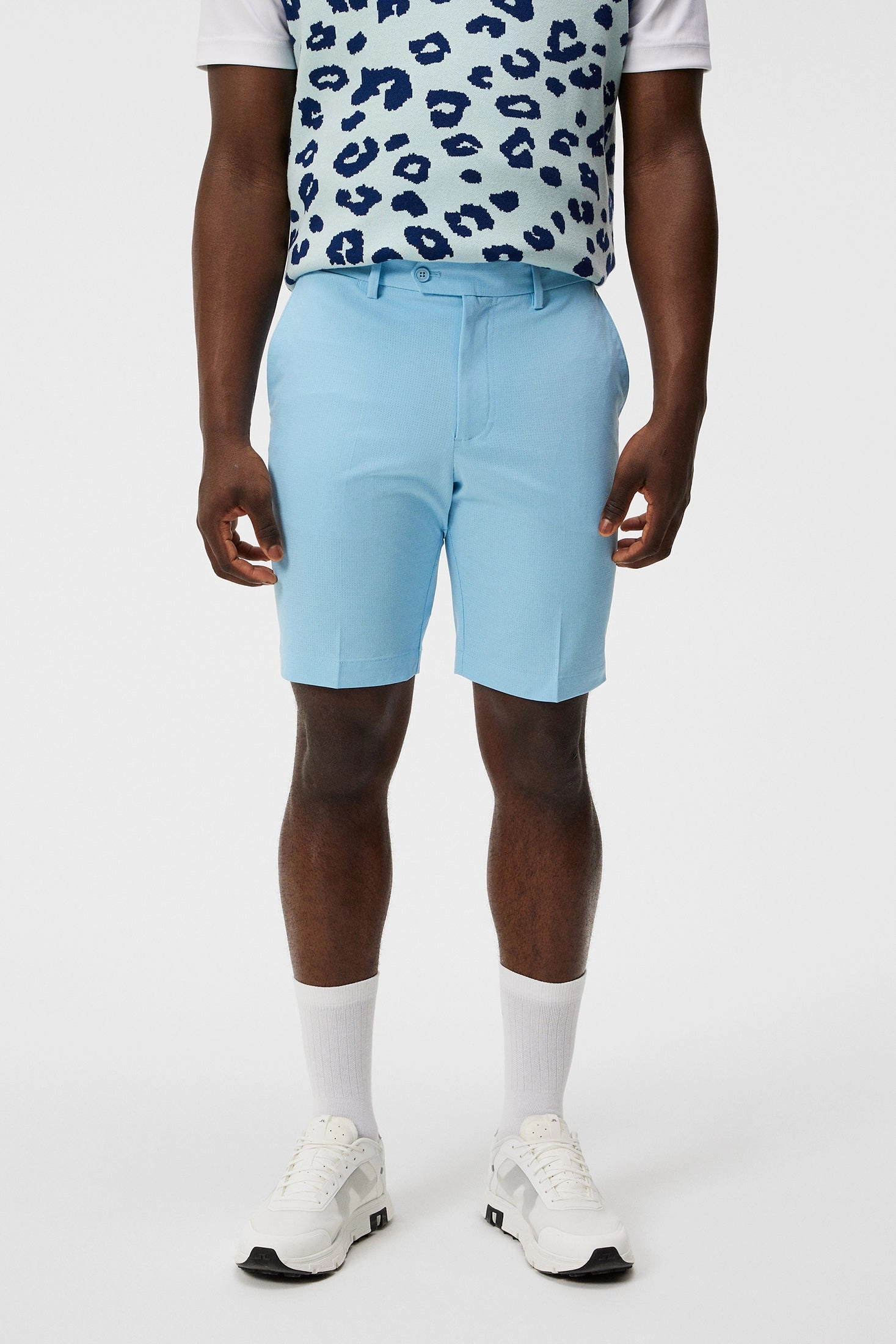 J.Lindeberg Mens Vent Tight Shorts - Baltic Sea J.Lindeberg men's golf clothing