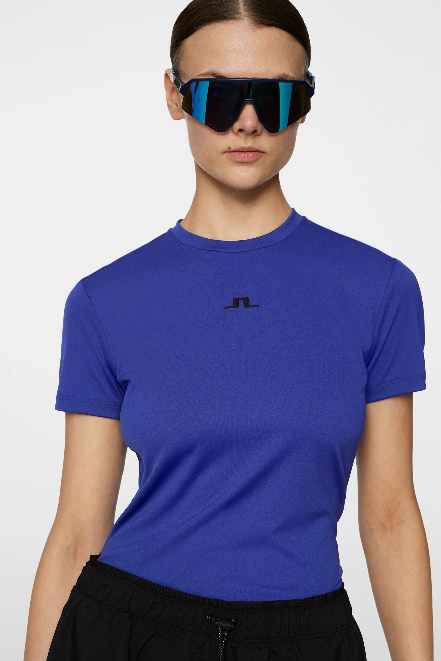 J.Lindeberg Women's ADA T-shirt- CLEMATIS BLUE J.Lindeberg men's golf clothing