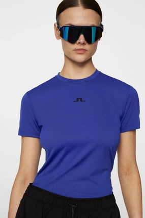 J.Lindeberg Women's ADA T-shirt- CLEMATIS BLUE J.Lindeberg men's golf clothing