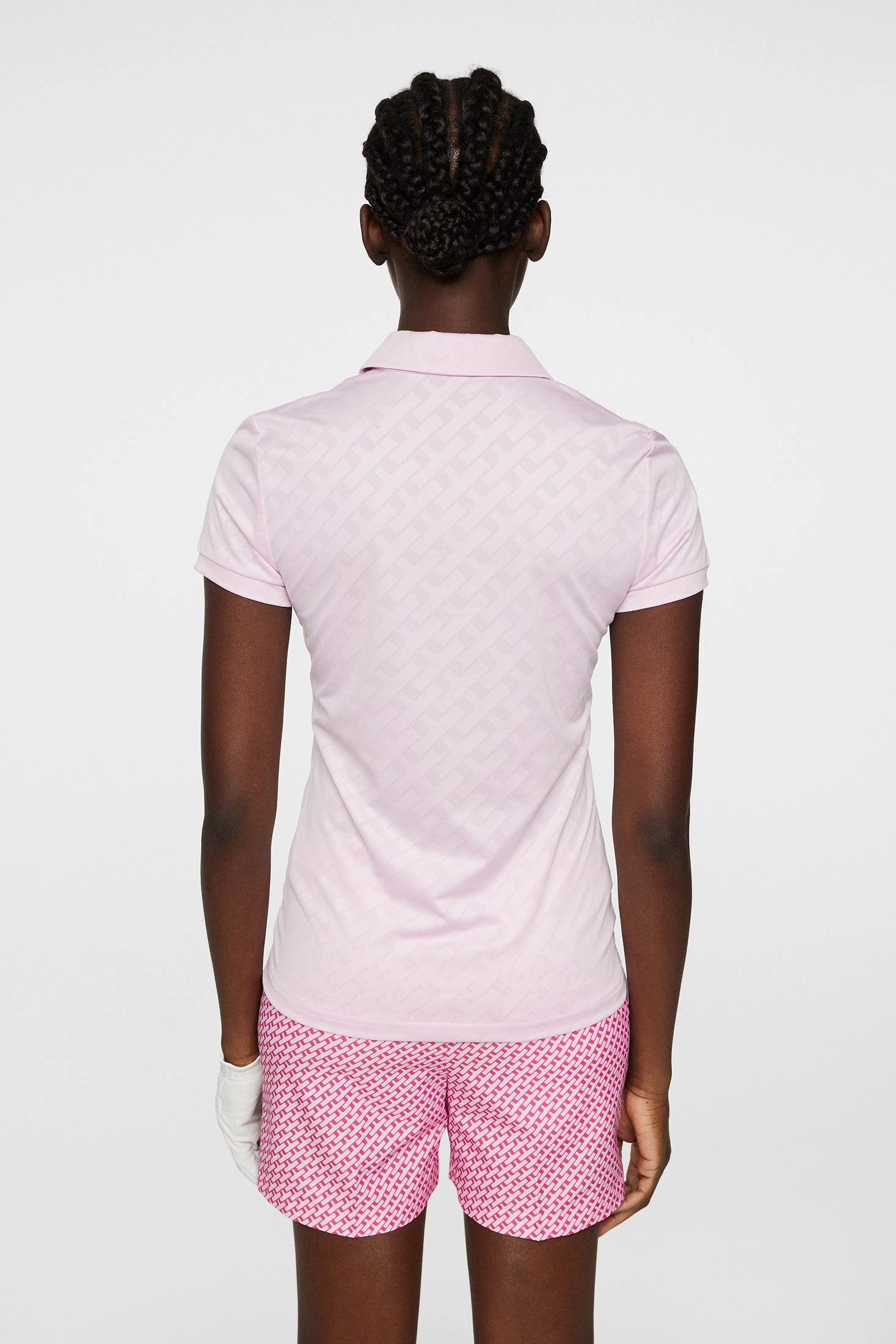 J.Lindeberg Women's ALAYA Jacquard Polo - NOSEGAY PINK J.Lindeberg Men's Apparel