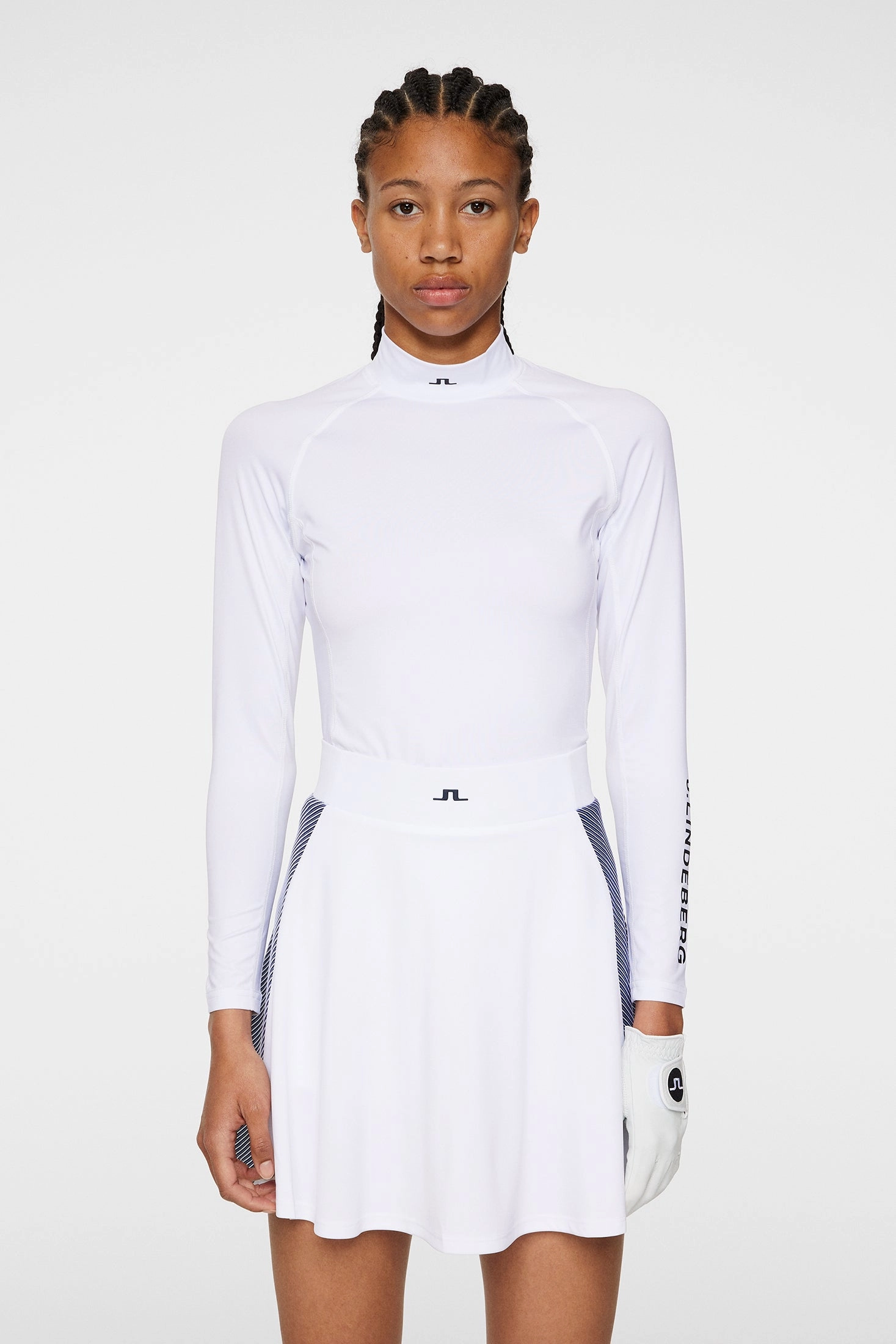 J.Lindeberg Women's ASA Compression Top - WHITE J.Lindeberg Men's Apparel