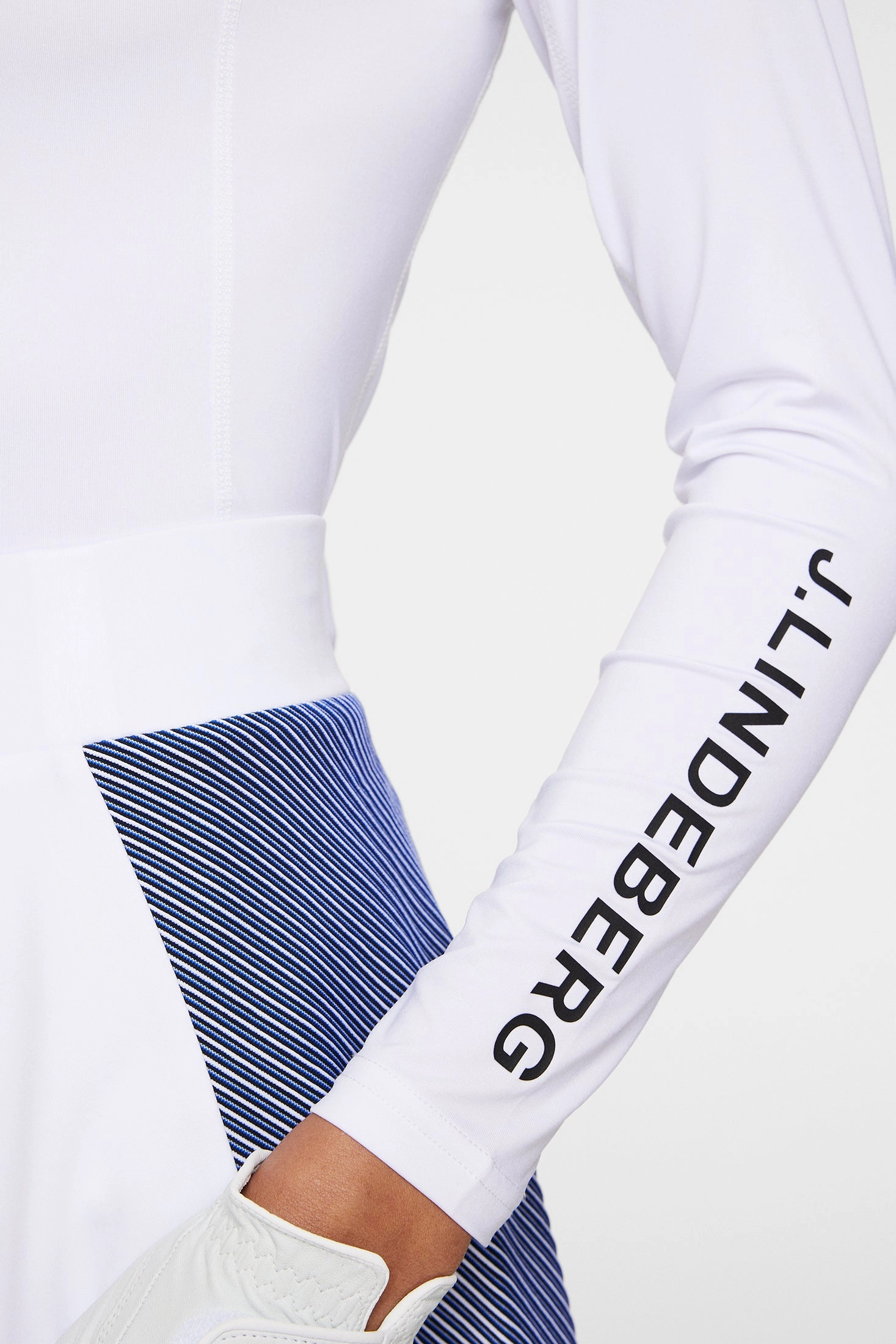J.Lindeberg Women's ASA Compression Top - WHITE J.Lindeberg Men's Apparel