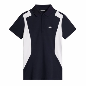 J.Lindeberg Women's BEA Polo - JL NAVY J.Lindeberg men's golf clothing
