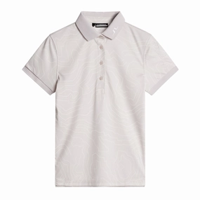 J.Lindeberg Women's CARA Polo - WHITE J.Lindeberg men's golf clothing