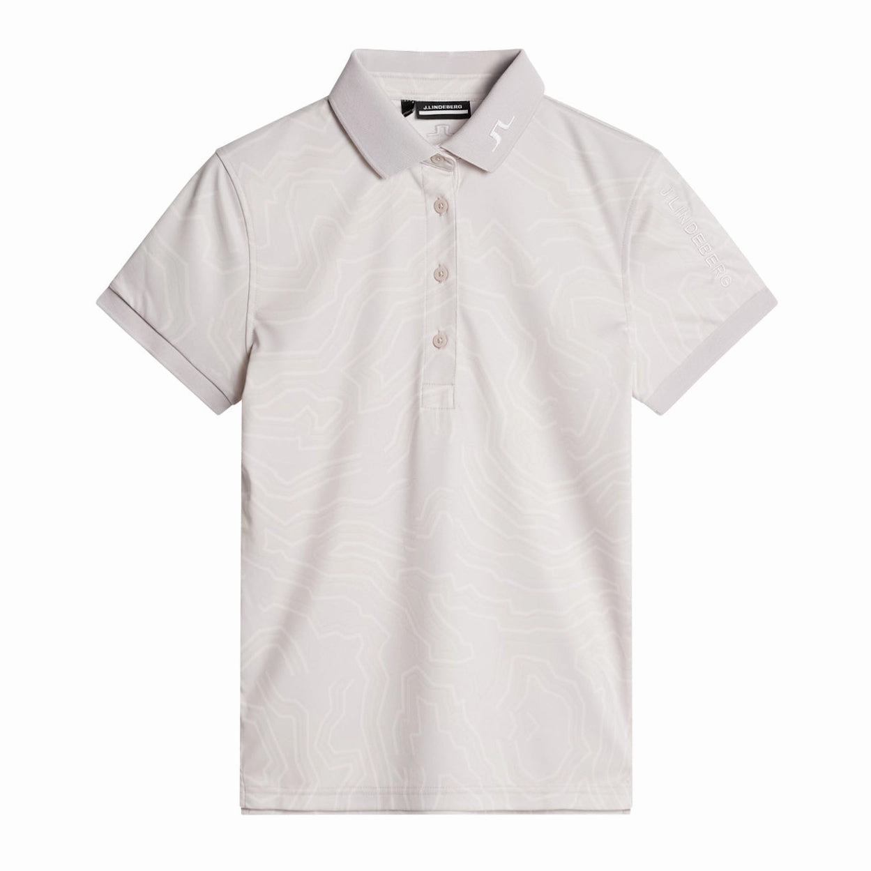 J.Lindeberg Women's CARA Polo - WHITE J.Lindeberg men's golf clothing