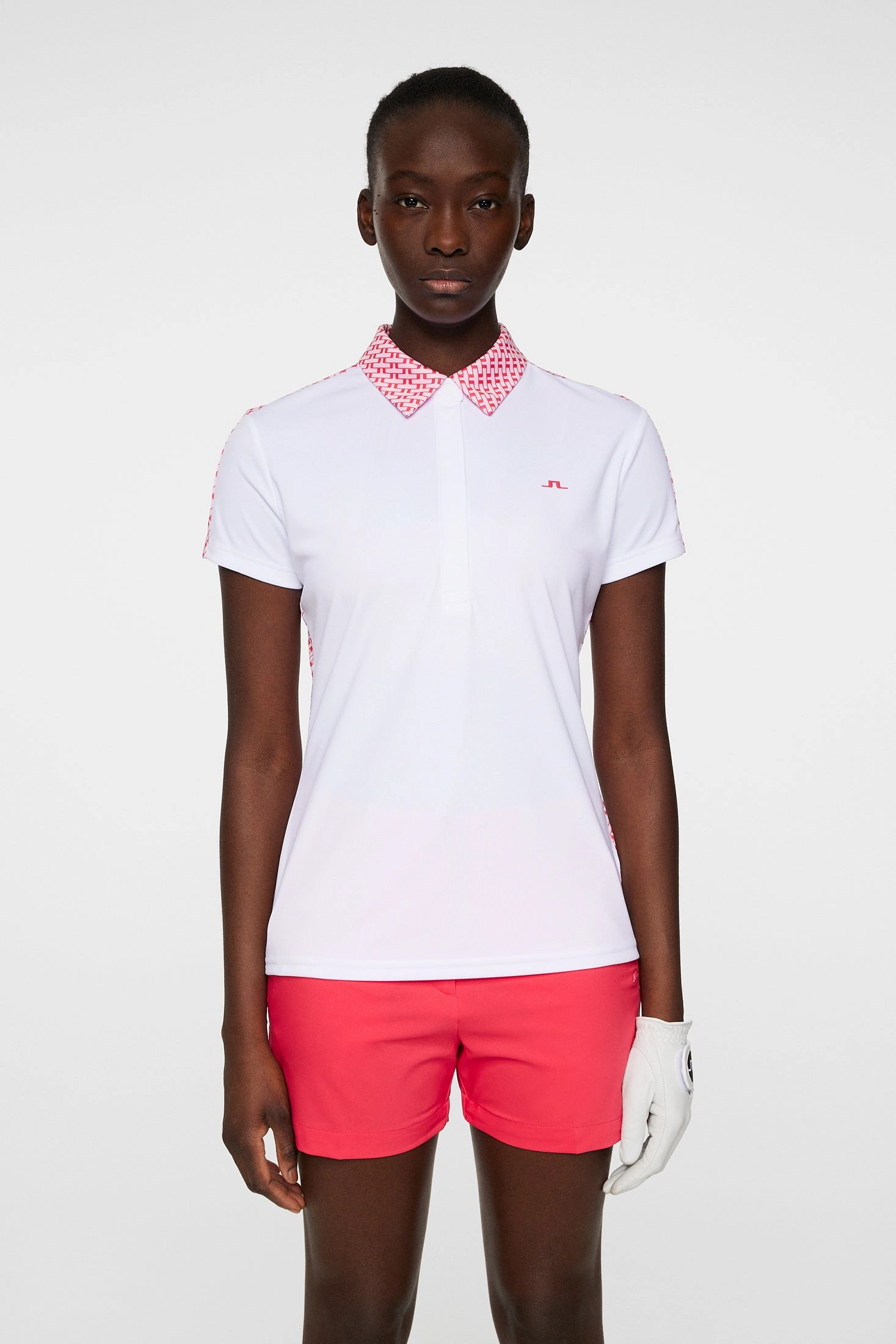 J.Lindeberg Women's CARA Print Polo - WHITE J.Lindeberg Men's Apparel