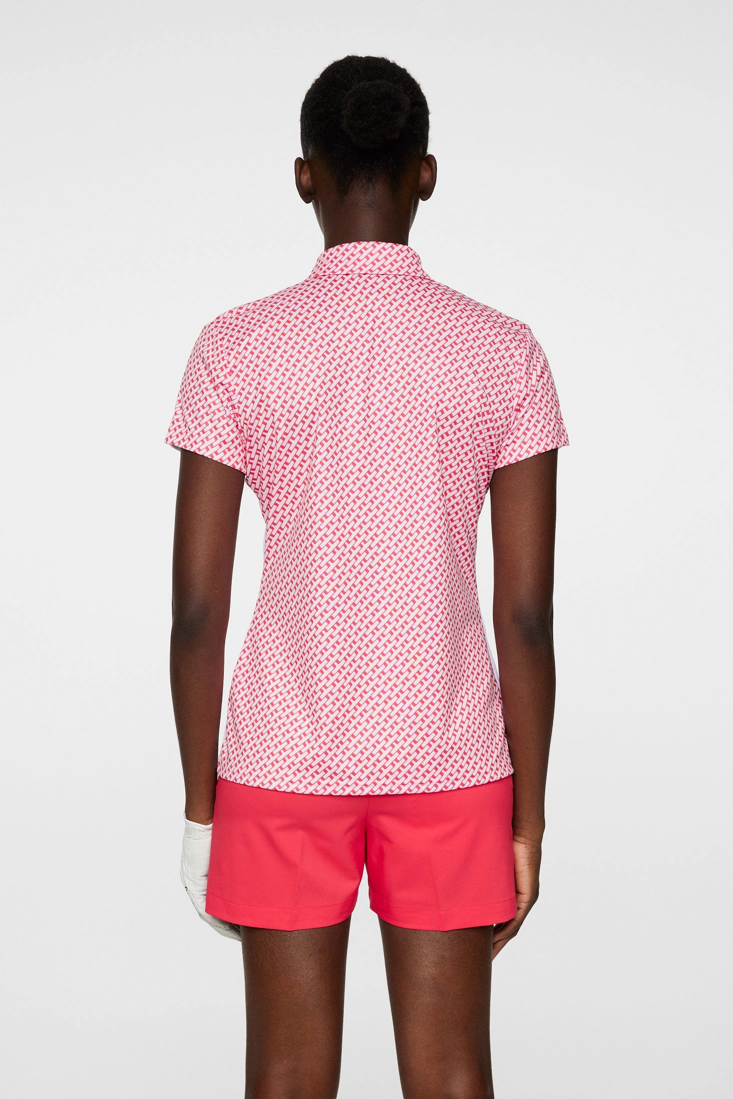 J.Lindeberg Women's CARA Print Polo - WHITE J.Lindeberg Men's Apparel