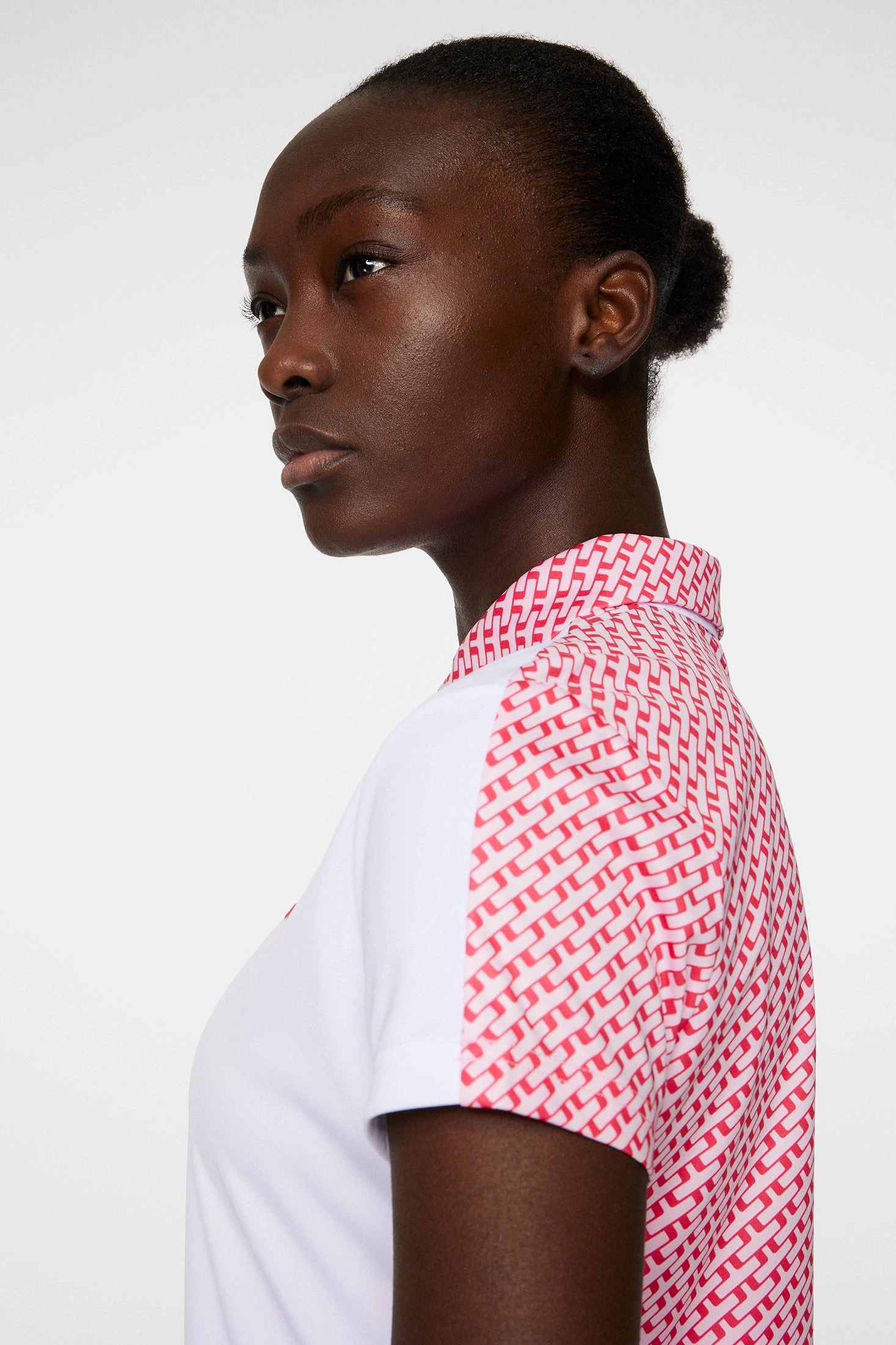 J.Lindeberg Women's CARA Print Polo - WHITE J.Lindeberg Men's Apparel