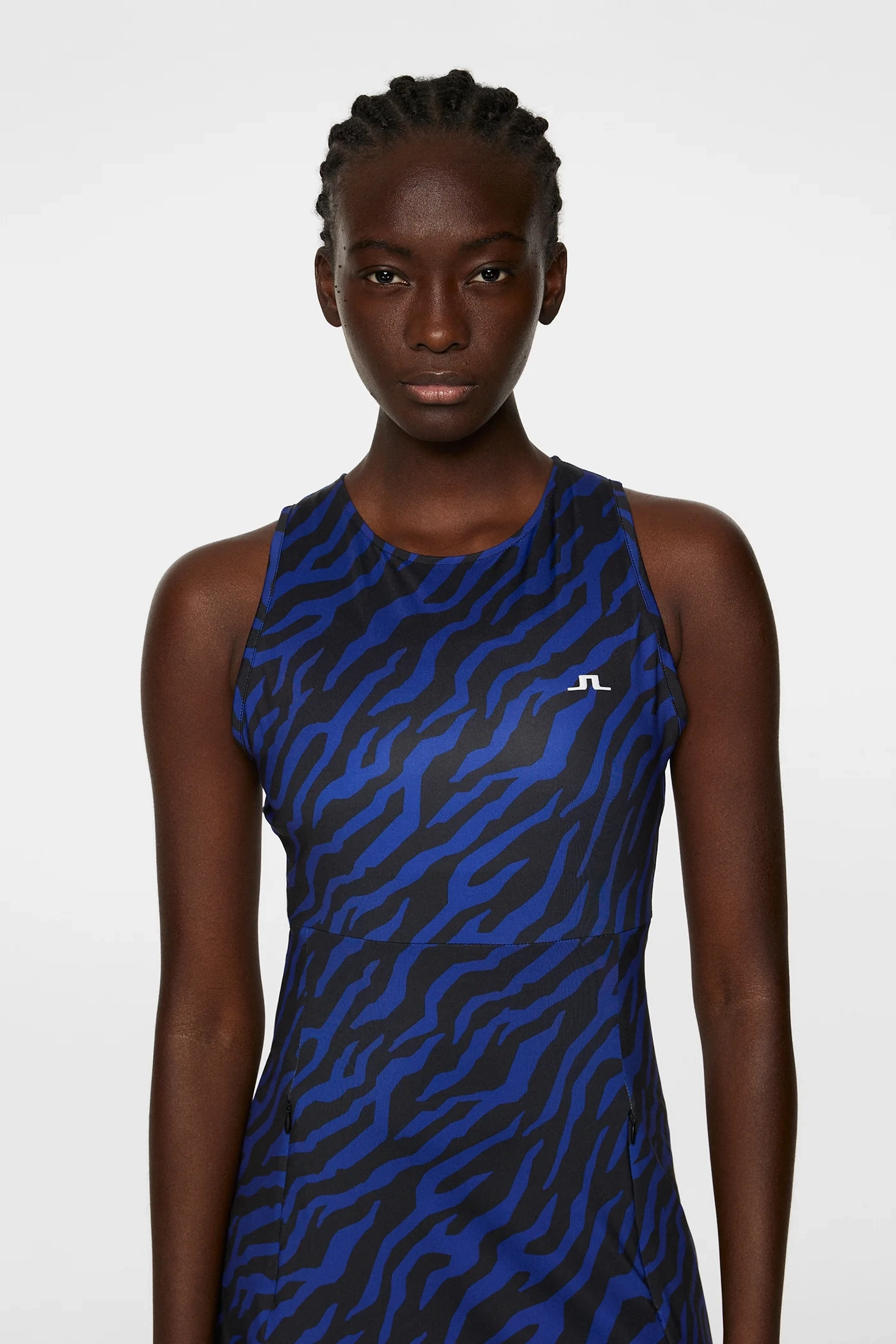J.Lindeberg Women's CORA PRINT Dress - TOUR TIGER CLEMATIS BLUE J.Lindeberg Men's Apparel