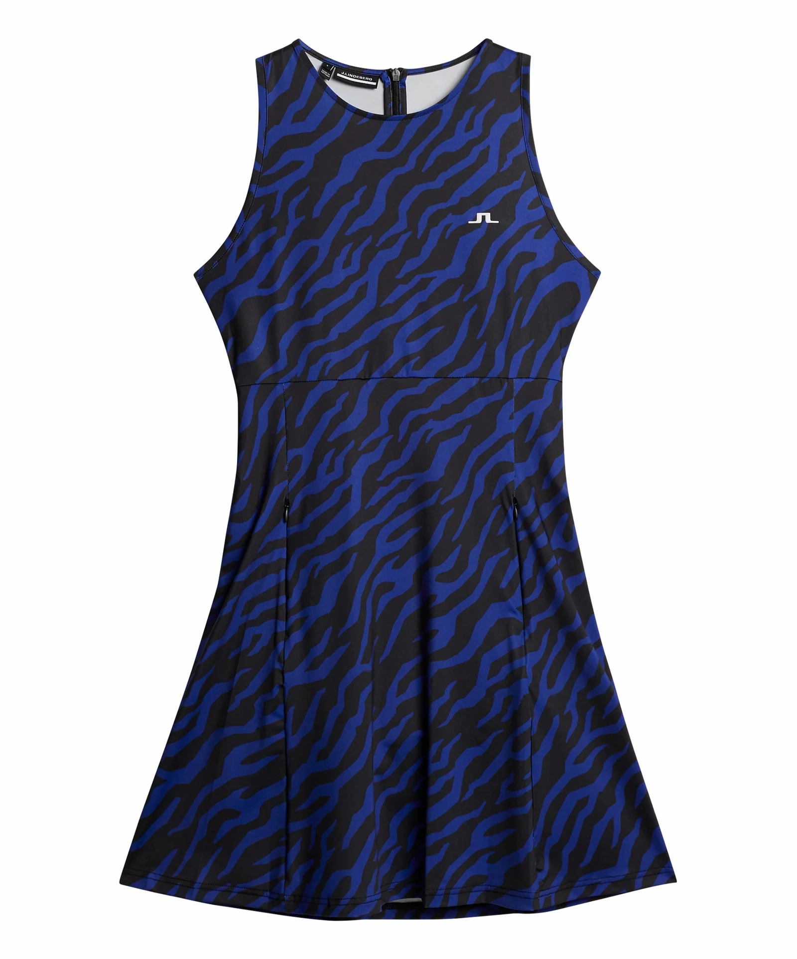 J.Lindeberg Women's CORA PRINT Dress - TOUR TIGER CLEMATIS BLUE J.Lindeberg men's golf clothing
