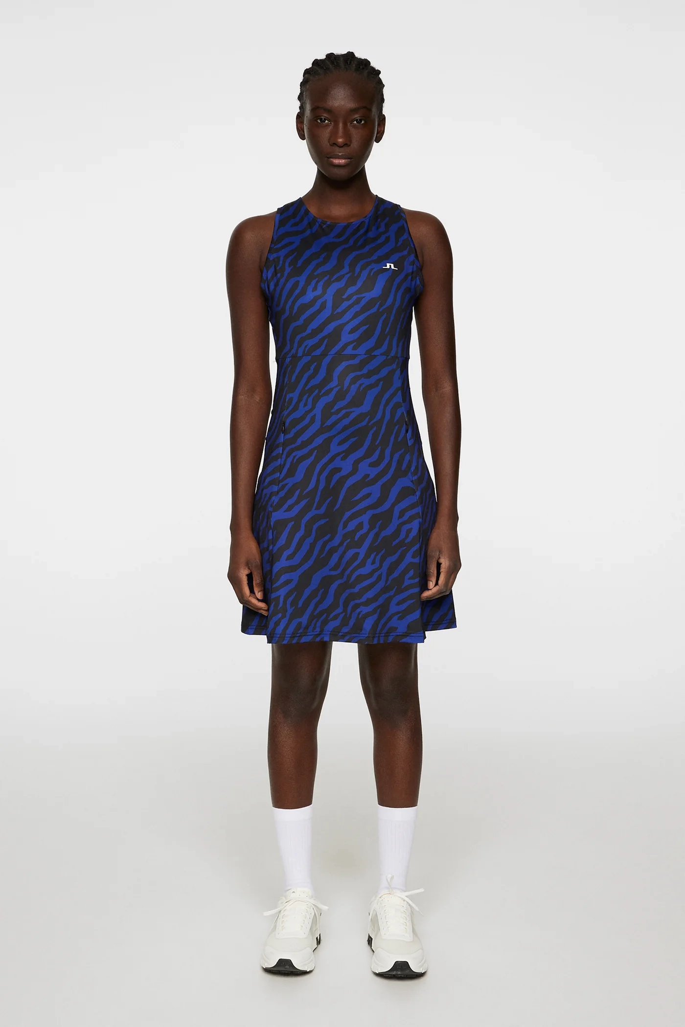 J.Lindeberg Women's CORA PRINT Dress - TOUR TIGER CLEMATIS BLUE J.Lindeberg Men's Apparel