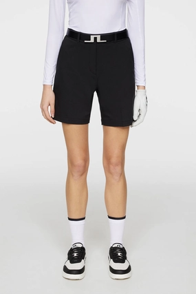 J.Lindeberg Women's Gwen Long Shorts - BLACK J.Lindeberg men's golf clothing