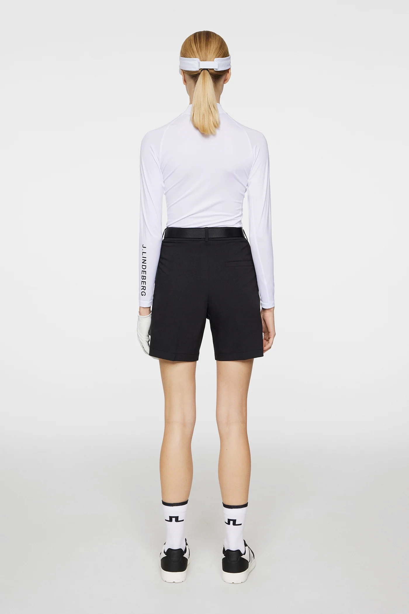 J.Lindeberg Women's Gwen Long Shorts - BLACK J.Lindeberg Men's Apparel