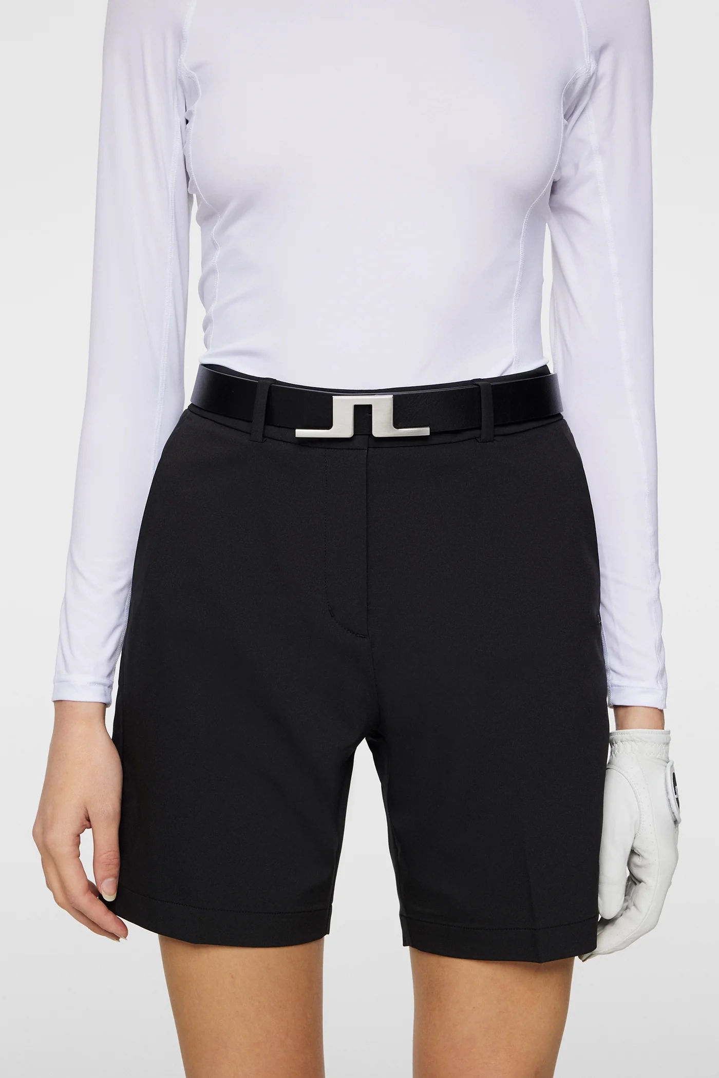 J.Lindeberg Women's Gwen Long Shorts - BLACK J.Lindeberg Men's Apparel
