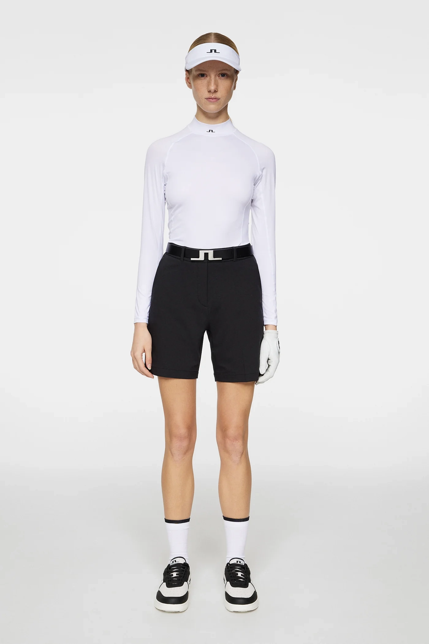 J.Lindeberg Women's Gwen Long Shorts - BLACK J.Lindeberg Men's Apparel