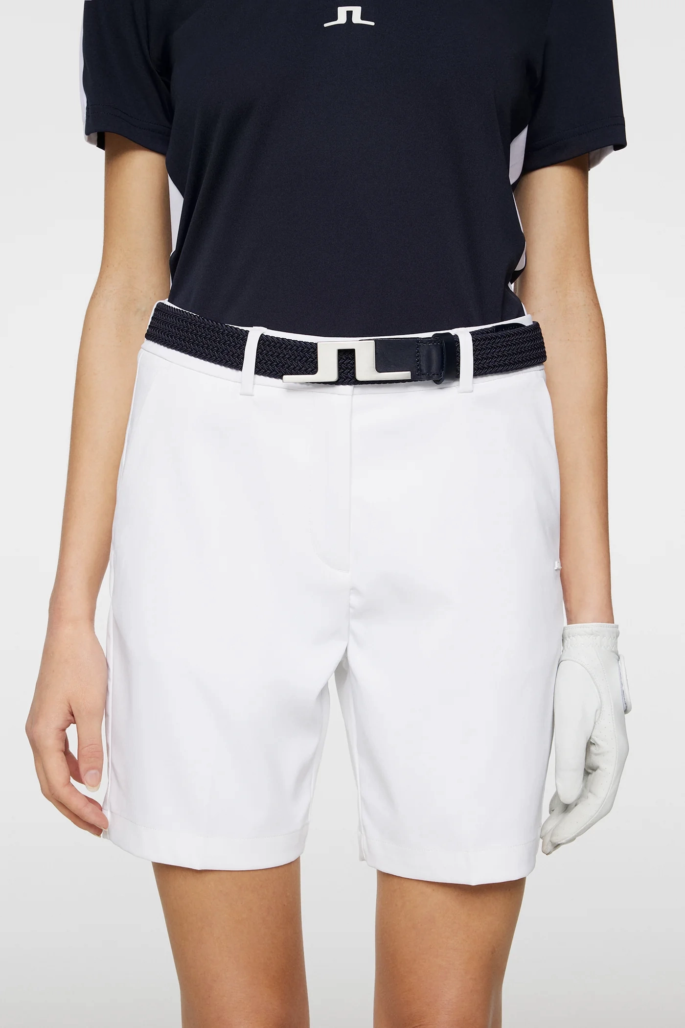 J.Lindeberg Women's Gwen Long Shorts - WHITE J.Lindeberg Men's Apparel