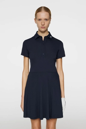 J.Lindeberg Women's JANNA Dress - JL NAVY J.Lindeberg men's golf clothing