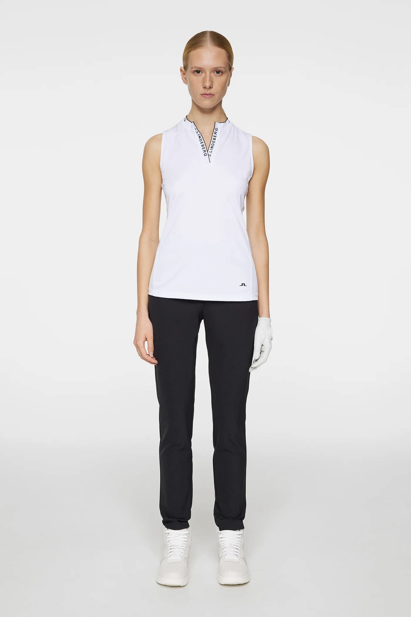 J.Lindeberg Women's LEYA Sleeveless Polo - WHITE J.Lindeberg Men's Apparel