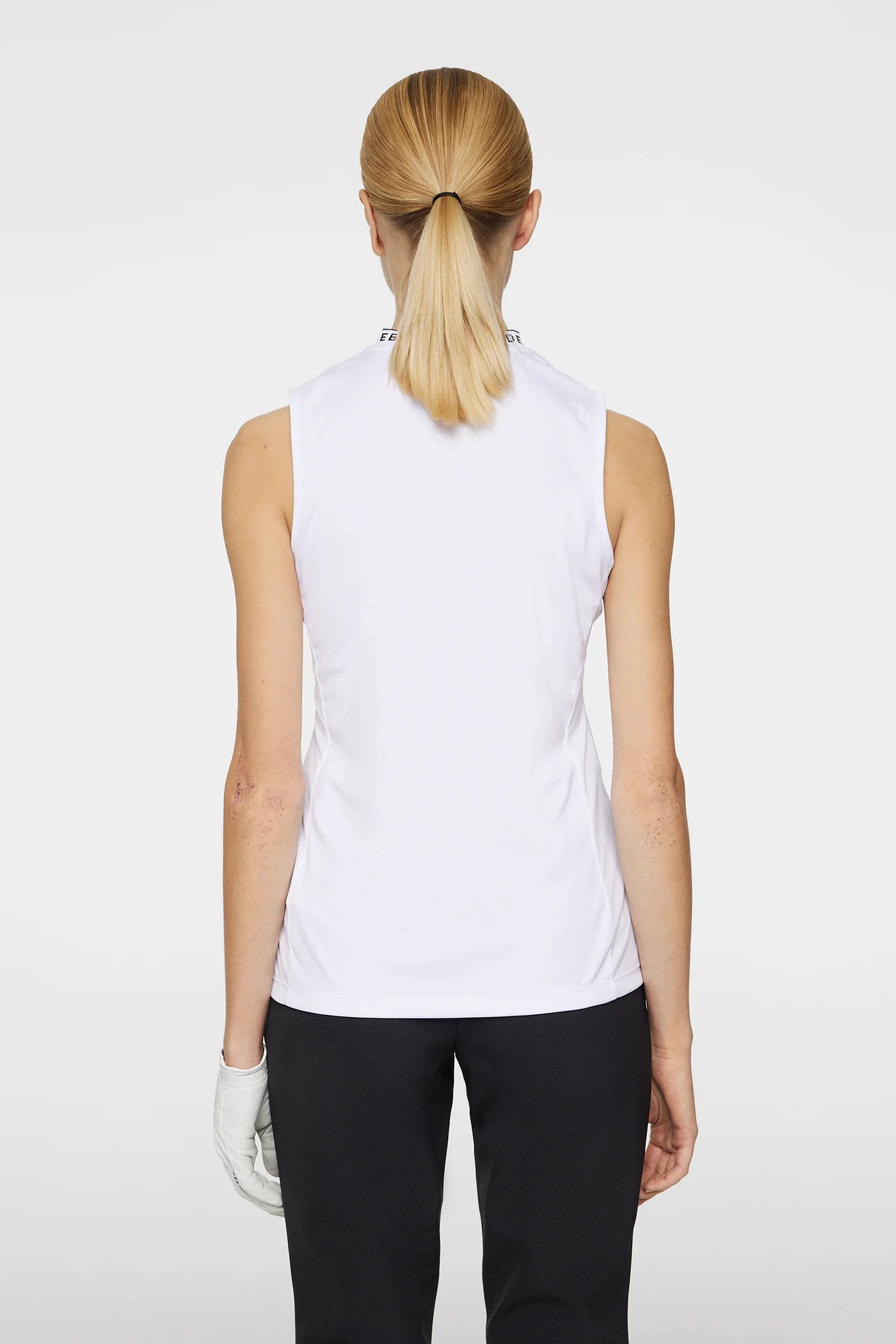 J.Lindeberg Women's LEYA Sleeveless Polo - WHITE J.Lindeberg Men's Apparel