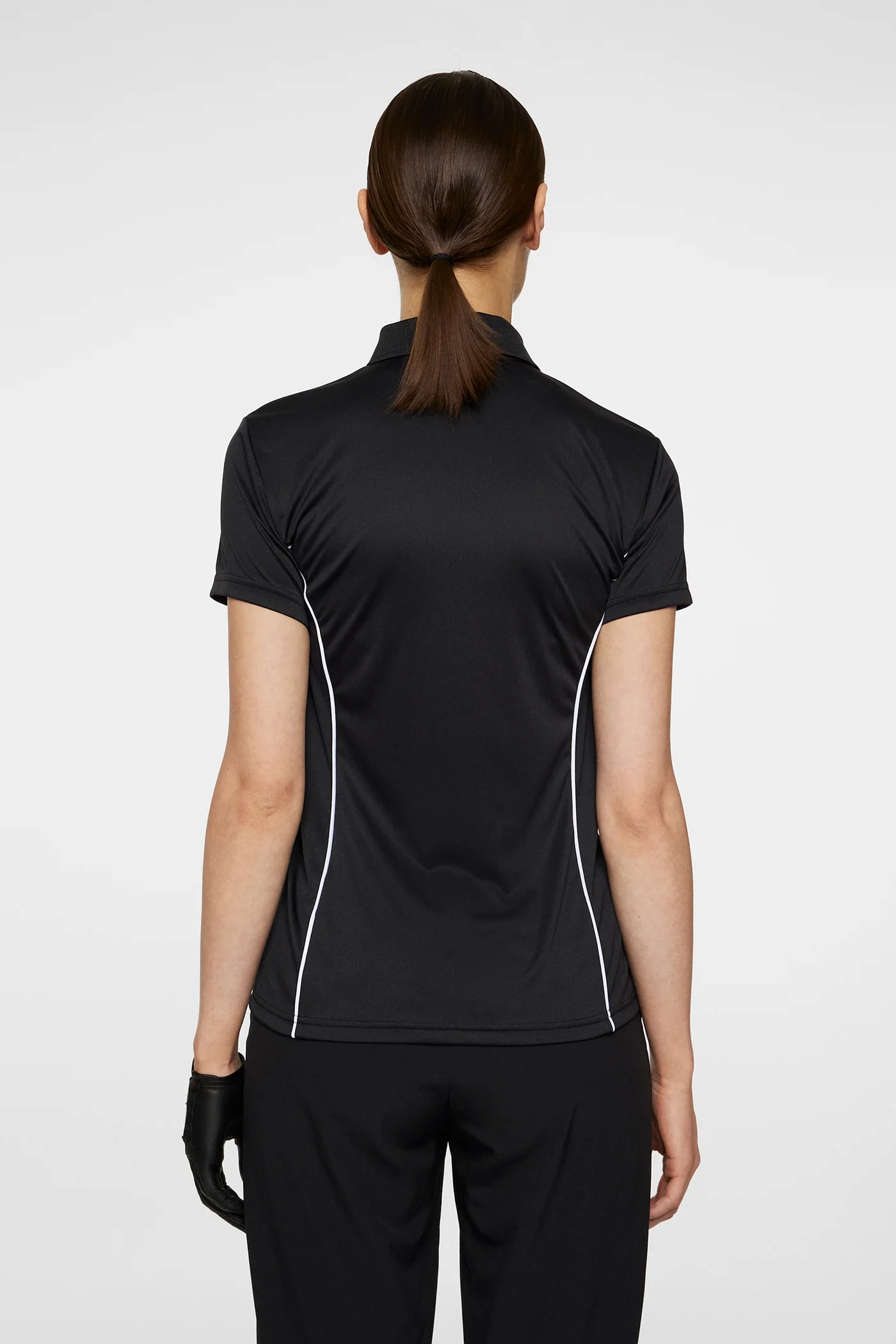 J.Lindeberg Women's LEYLA Polo - BLACK J.Lindeberg Men's Apparel