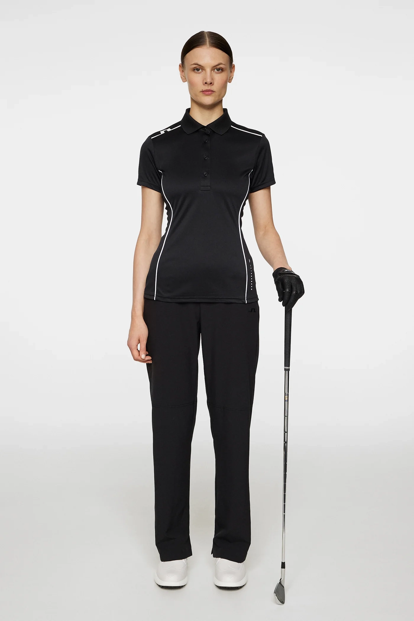 J.Lindeberg Women's LEYLA Polo - BLACK J.Lindeberg Men's Apparel