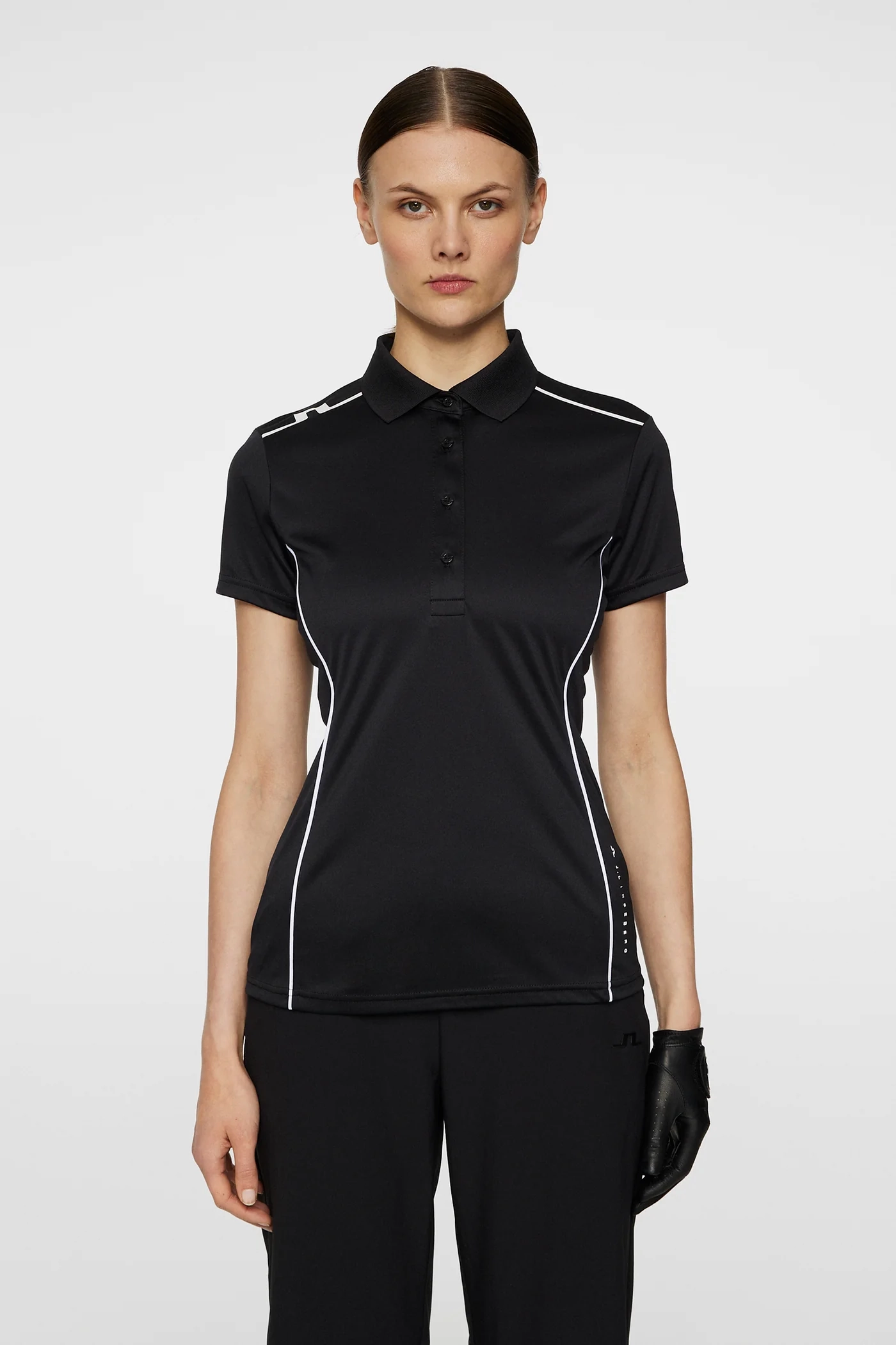 J.Lindeberg Women's LEYLA Polo - BLACK J.Lindeberg Men's Apparel